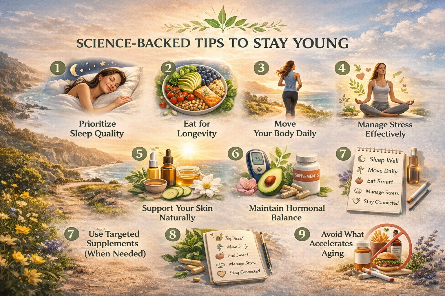 9 Science-Backed Habits for Staying Forever Young