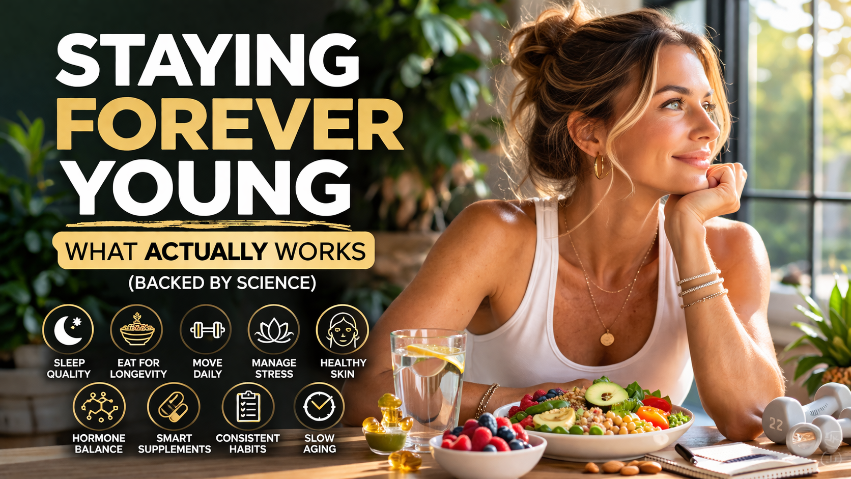 staying forever young lifestyle healthy food habits nutrition and fitness routine